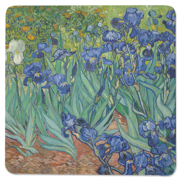 Irises (Van Gogh) Square Coaster Rubber Back - Single