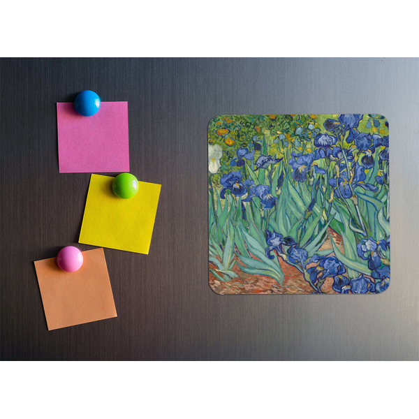 Irises (Van Gogh) Square Fridge Magnet - LIFESTYLE
