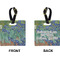 Irises (Van Gogh) Square Luggage Tag (Front + Back)