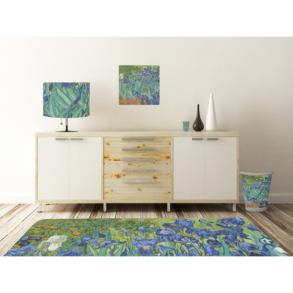 Irises (Van Gogh) Square Wall Decal Wooden Desk