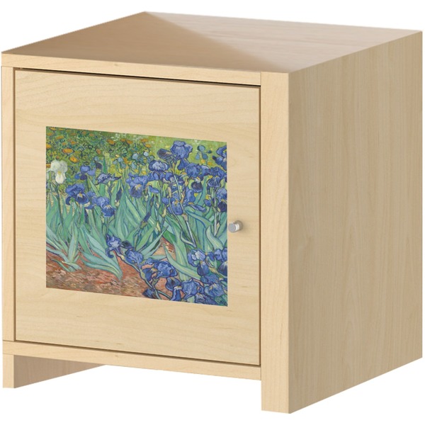 Irises (Van Gogh) Square Wall Decal on Wooden Cabinet