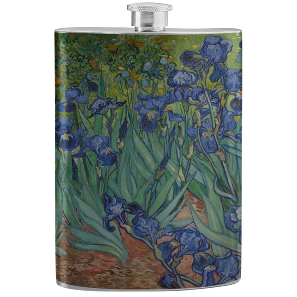 Custom Irises (Van Gogh) Stainless Steel Flask