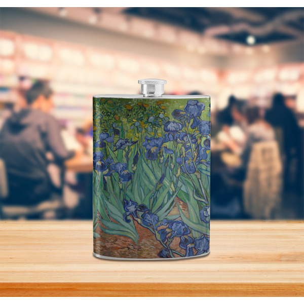 Irises (Van Gogh) Stainless Steel Flask - LIFESTYLE 2