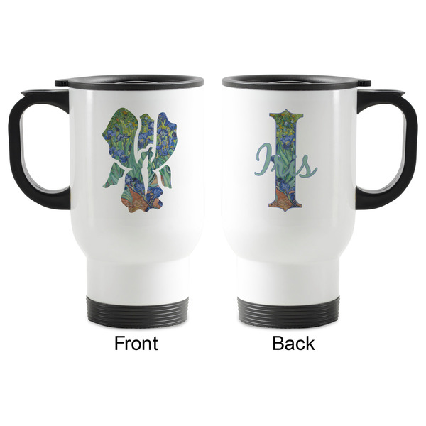 Irises (Van Gogh) Stainless Steel Travel Mug with Handle - Apvl