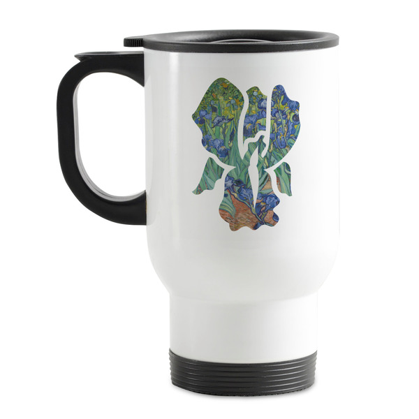 Custom Irises (Van Gogh) Stainless Steel Travel Mug with Handle