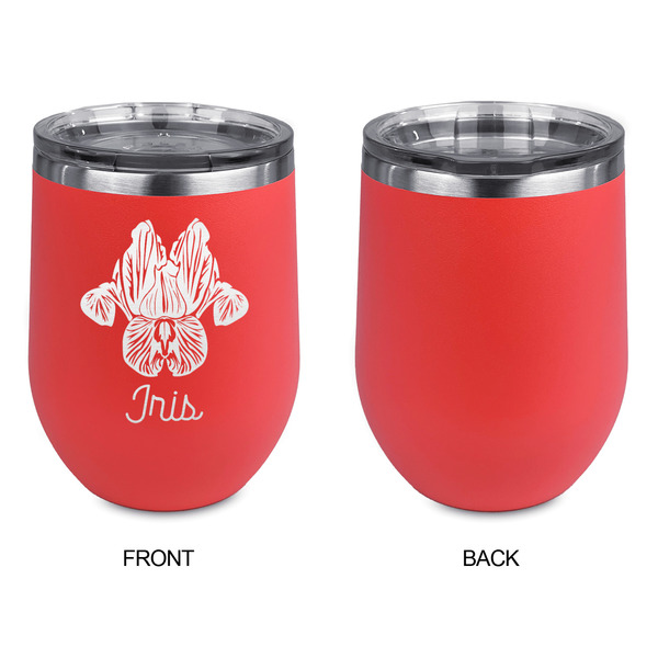 Irises (Van Gogh) Stainless Wine Tumblers - Coral - Single Sided - Approval