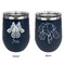 Irises (Van Gogh) Stainless Wine Tumblers - Navy - Double Sided - Approval