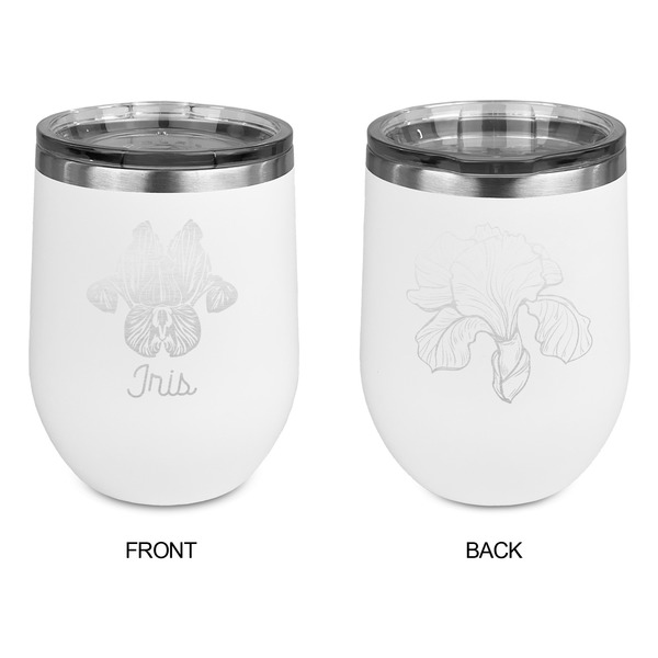 Irises (Van Gogh) Stainless Wine Tumblers - White - Double Sided - Approval