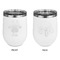 Irises (Van Gogh) Stainless Wine Tumblers - White - Double Sided - Approval