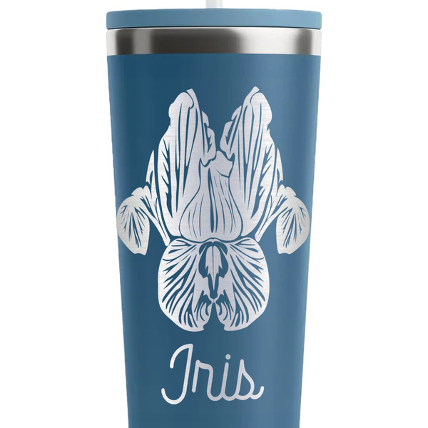 Irises (Van Gogh) Steel Blue RTIC Everyday Tumbler - 28 oz. - Close Up