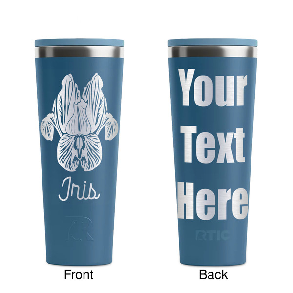 Irises (Van Gogh) Steel Blue RTIC Everyday Tumbler - 28 oz. - Front and Back