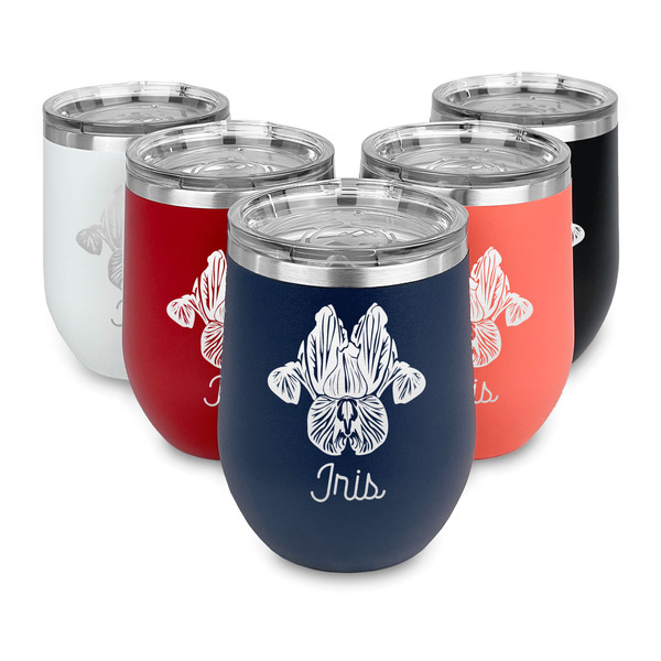 Irises (Van Gogh) Steel Wine Tumblers Multiple Colors