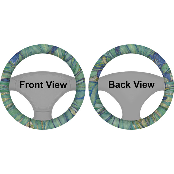 Irises (Van Gogh) Steering Wheel Cover- Front and Back