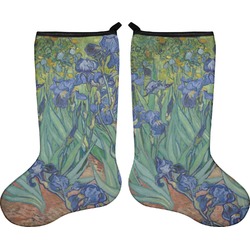 Irises (Van Gogh) Holiday Stocking - Double-Sided - Neoprene