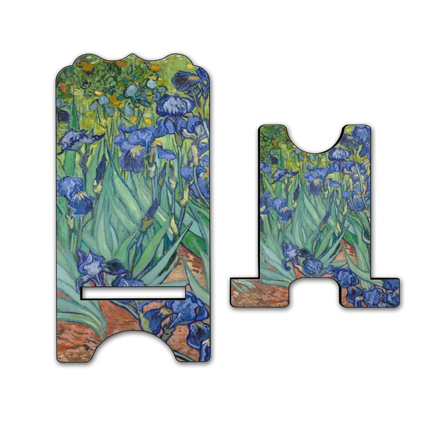 Irises (Van Gogh) Stylized Phone Stand - Front & Back - Large