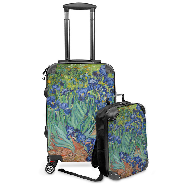 Custom Irises (Van Gogh) Kids 2-Piece Luggage Set - Suitcase & Backpack