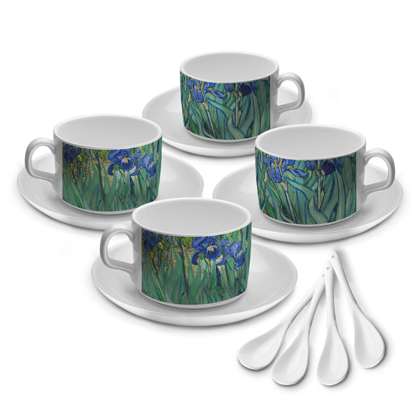 Custom Irises (Van Gogh) Tea Cup - Set of 4