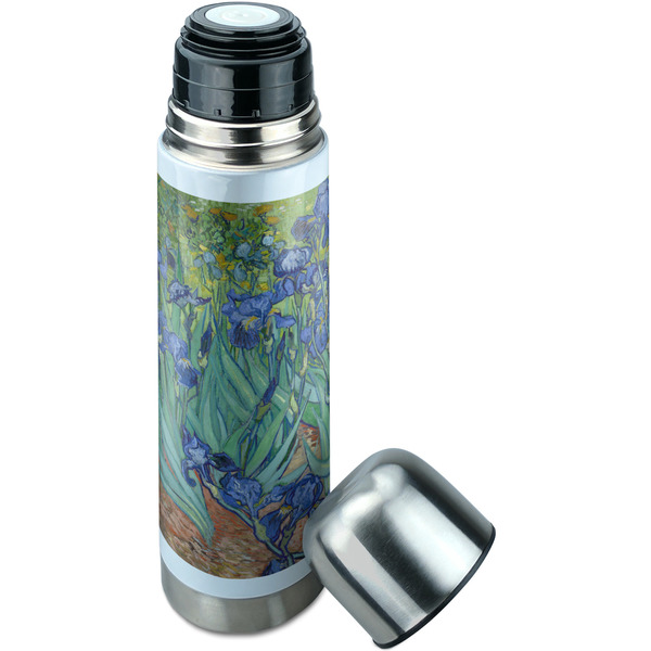 Irises (Van Gogh) Thermos - Lid Off