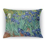 Irises (Van Gogh) Rectangular Throw Pillow Case