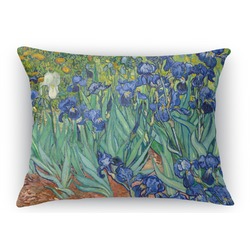 Irises (Van Gogh) Rectangular Throw Pillow Case