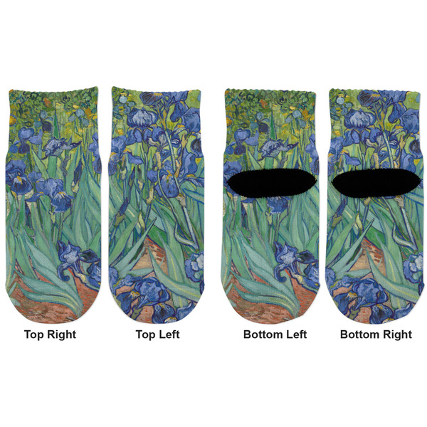 Irises (Van Gogh) Toddler Ankle Socks - Double Pair - Front and Back - Apvl