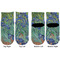 Irises (Van Gogh) Toddler Ankle Socks - Double Pair - Front and Back - Apvl