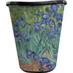 Irises (Van Gogh) Waste Basket - Double Sided (Black)