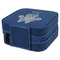 Irises (Van Gogh) Travel Jewelry Boxes - Leather - Navy Blue - View from Rear