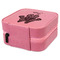 Irises (Van Gogh) Travel Jewelry Boxes - Leather - Pink - View from Rear