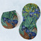 Irises (Van Gogh) Two Peanut Shaped Burps - Open and Folded