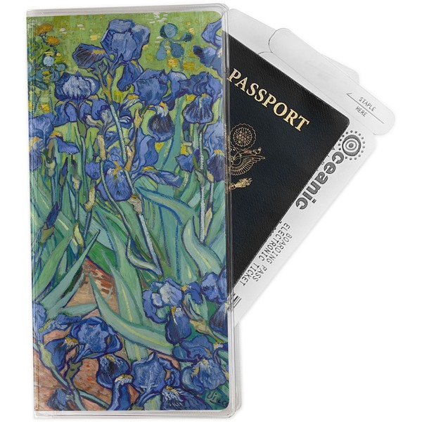 Custom Irises (Van Gogh) Travel Document Holder