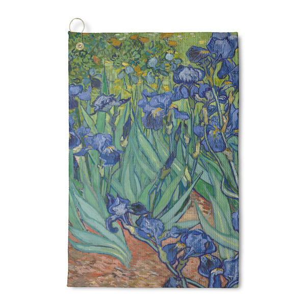 Custom Irises (Van Gogh) Waffle Weave Golf Towel