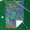 Irises (Van Gogh) Waffle Weave Golf Towel - In Context