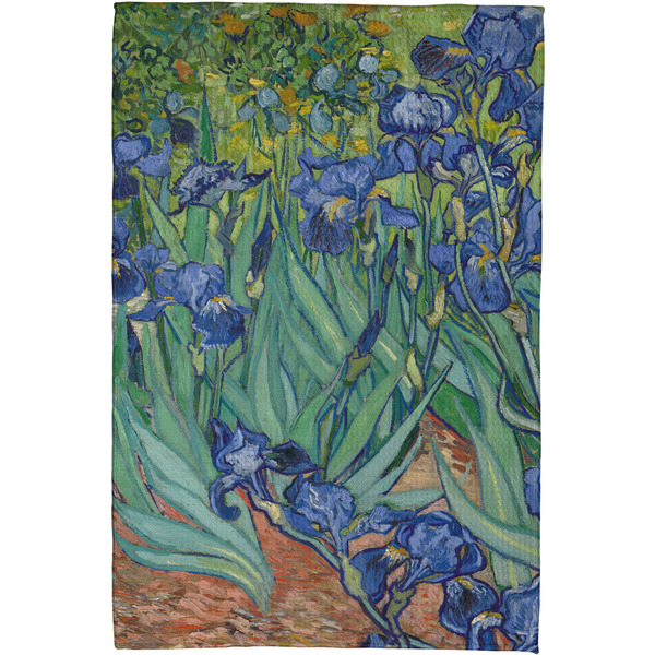 Irises (Van Gogh) Waffle Weave Towel - Full Color Print - Approval Image