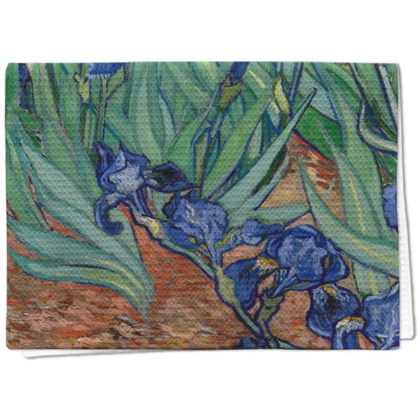 Custom Irises (Van Gogh) Kitchen Towel - Waffle Weave