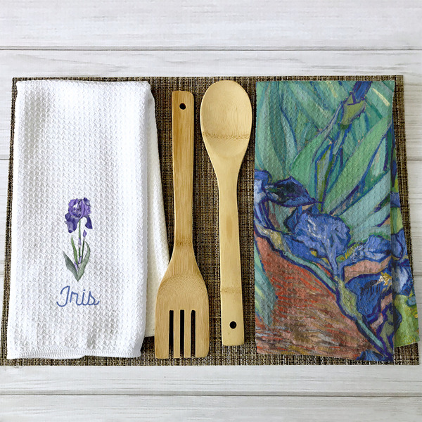 Irises (Van Gogh) Waffle Weave Towels - 2 Print Styles