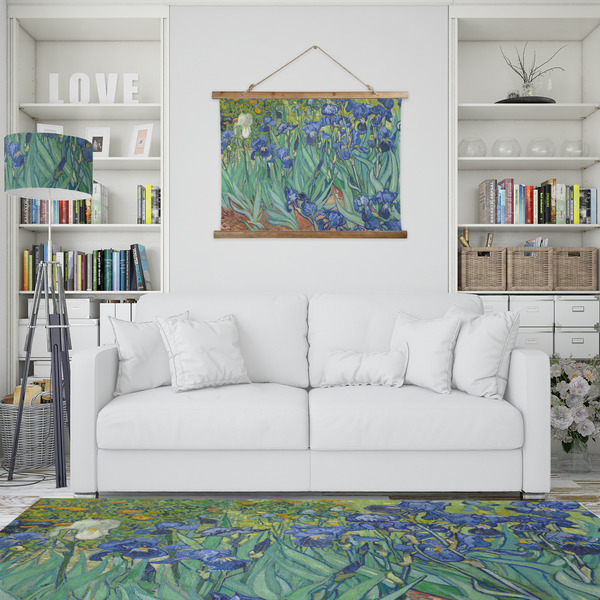 Irises (Van Gogh) Wall Hanging Tapestry - IN CONTEXT