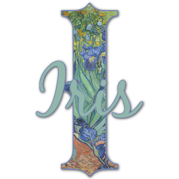 Custom Irises (Van Gogh) Name & Initial Decal - Up to 9"x9"