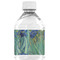 Irises (Van Gogh) Water Bottle Label - Back View