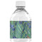 Irises (Van Gogh) Water Bottle Label - Single Front