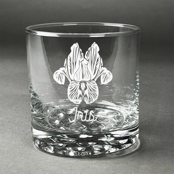 Custom Irises (Van Gogh) Whiskey Glass - Engraved