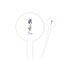 Irises (Van Gogh) 4" Round Plastic Food Picks - White - Single Sided
