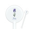 Irises (Van Gogh) 5.5" Round Plastic Stir Sticks - White - Single Sided