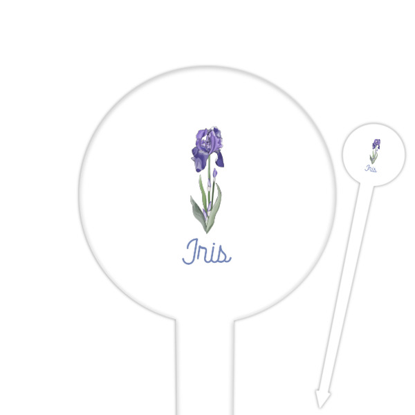 Custom Irises (Van Gogh) Round Plastic Food Picks