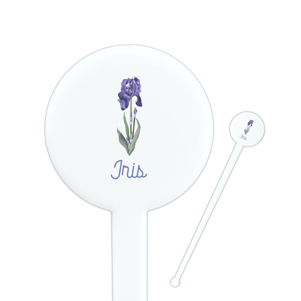 Custom Irises (Van Gogh) Round Plastic Stir Sticks