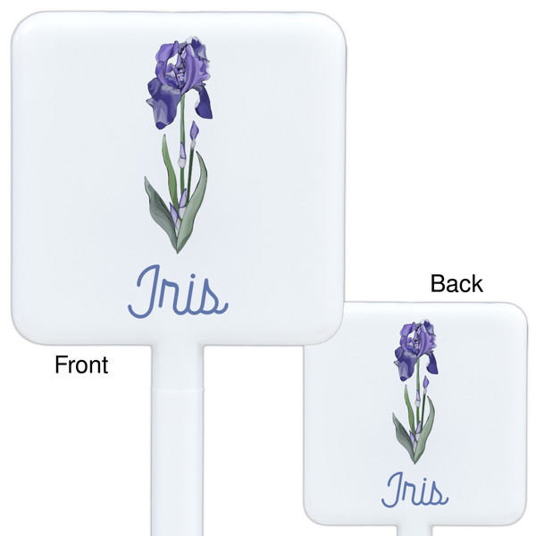 Irises (Van Gogh) White Plastic Stir Stick - Double Sided - Approval