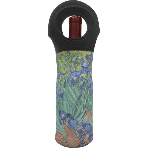 Custom Irises (Van Gogh) Wine Tote Bag