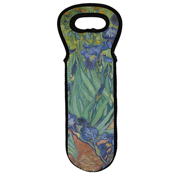 Custom Irises (Van Gogh) Wine Tote Bag