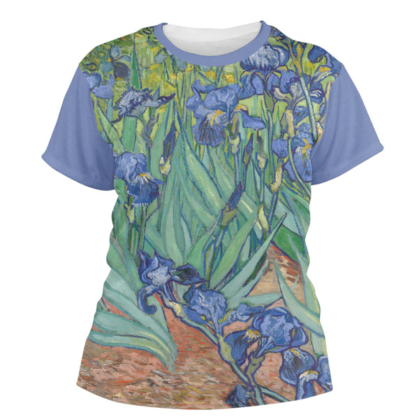 Custom Irises (Van Gogh) Women's Crew T-Shirt - 2X Large