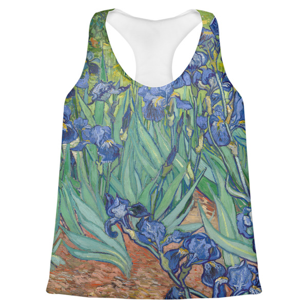 Custom Irises (Van Gogh) Womens Racerback Tank Top - 2X Large